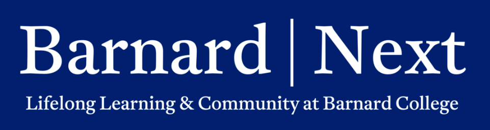 Barnard Next logo. LIfelong learning and community