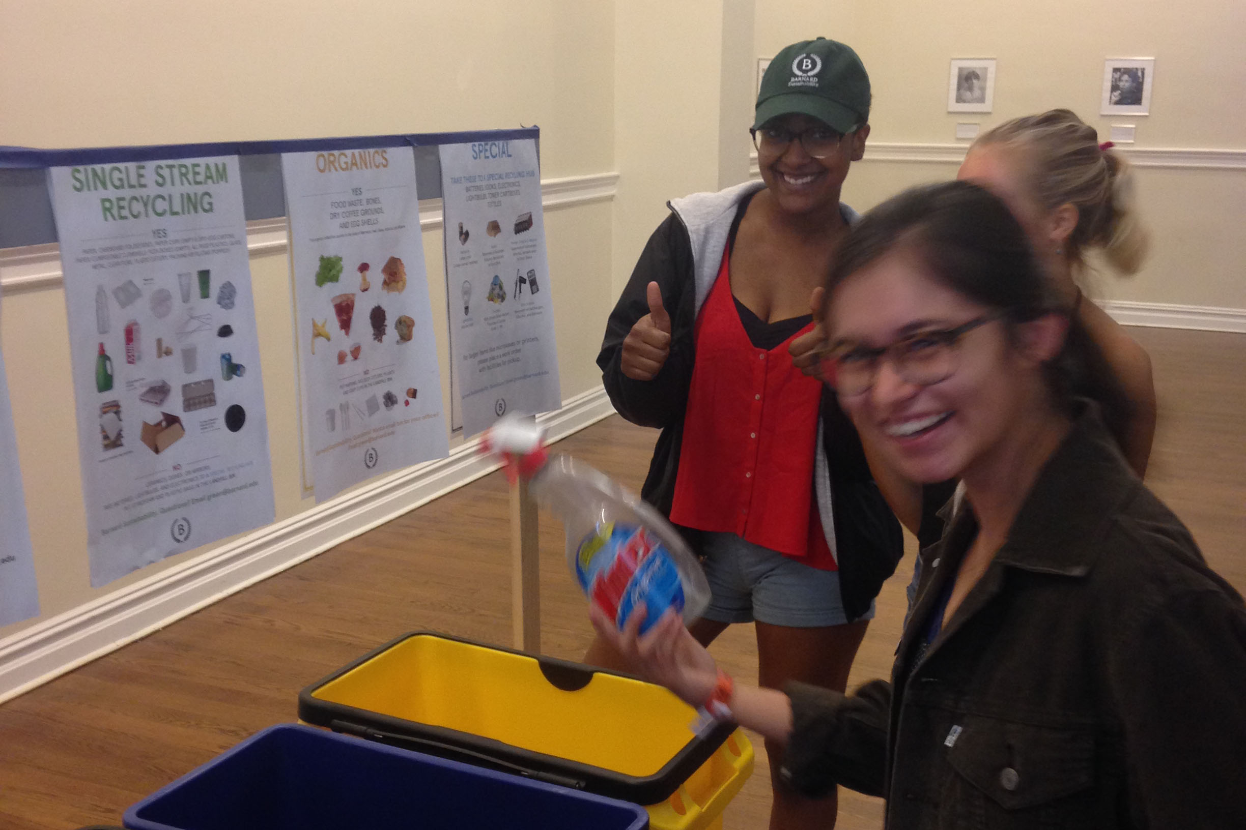 Students learn how to sort their waste during NSOP