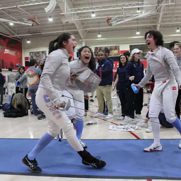 Chloe Gouhin with teammates
