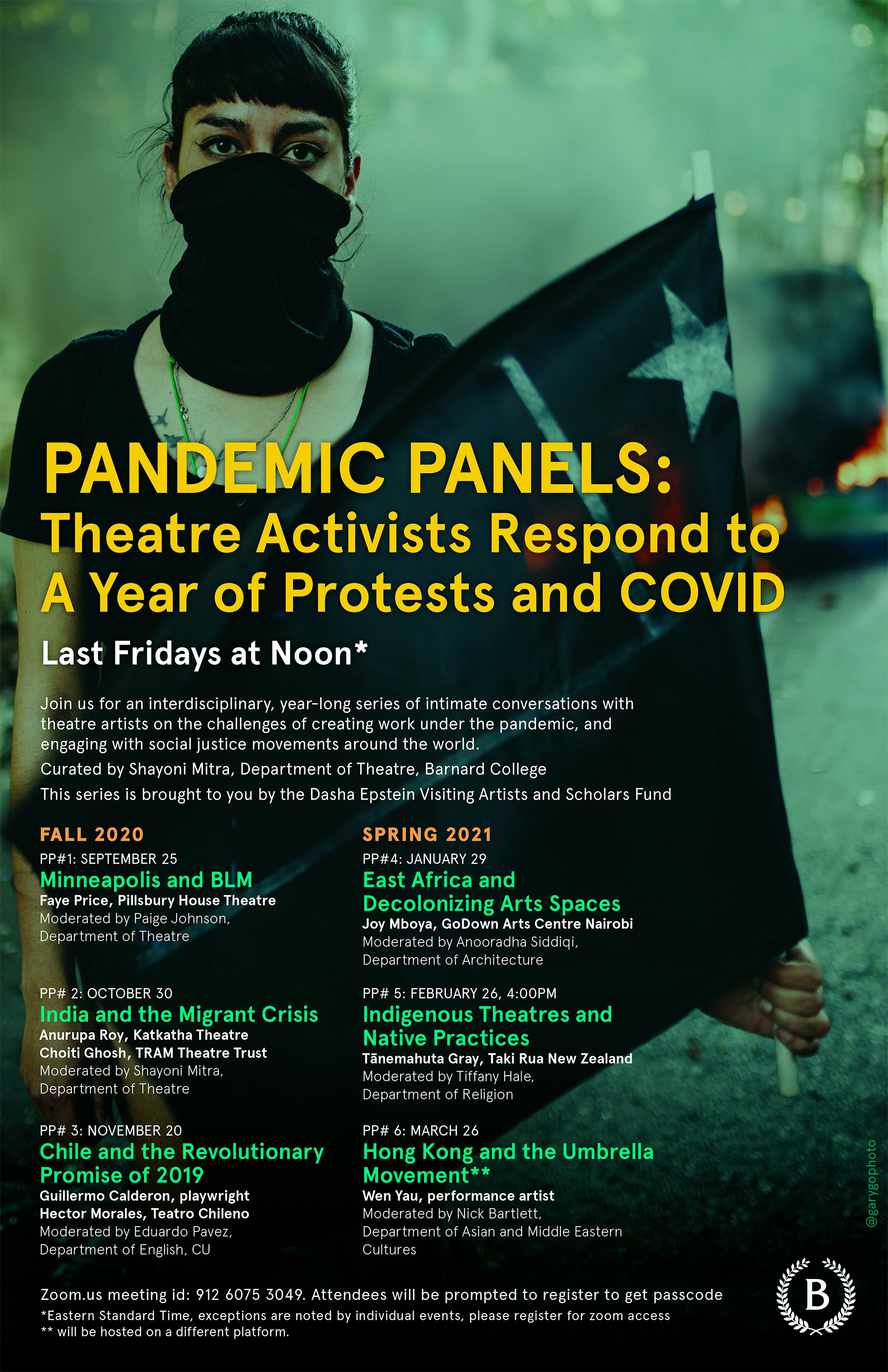 Pandemic panels event poster