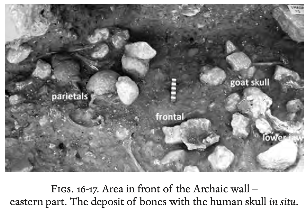 Deposit of bones