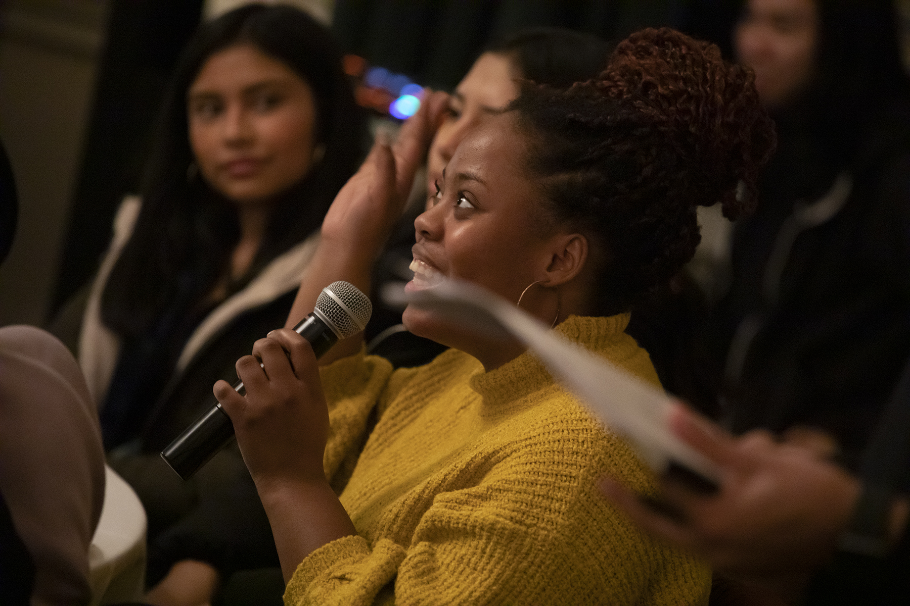 Student at Beyond Barnard panel