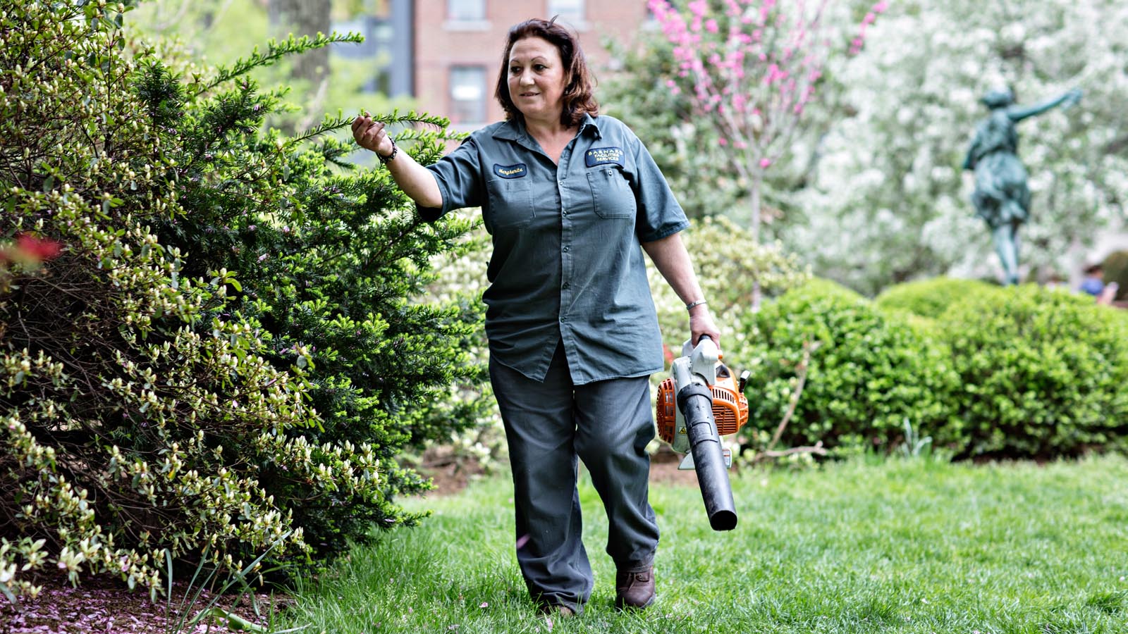 Facilities staff working outside