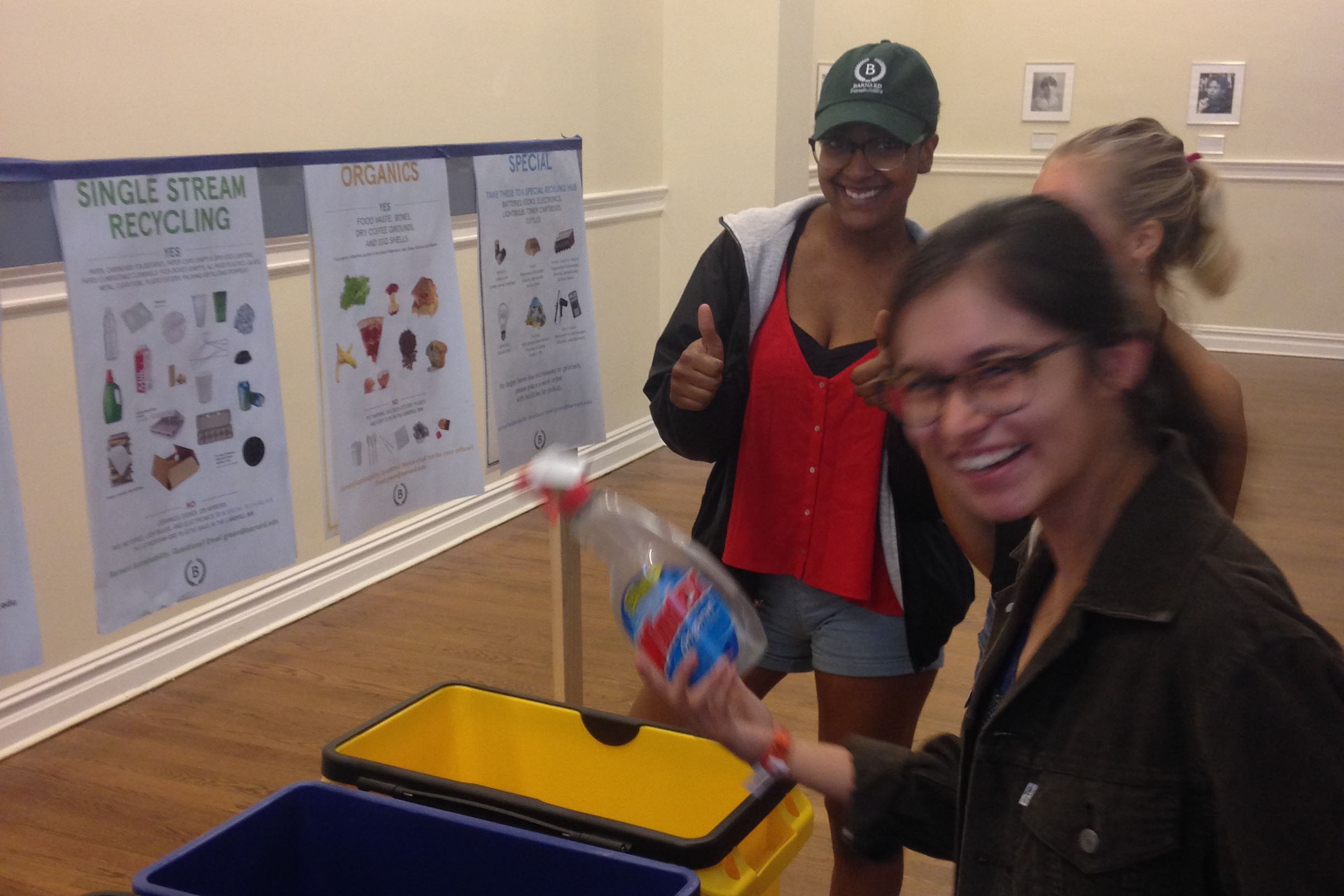 Students learn how to sort their waste during NSOP 